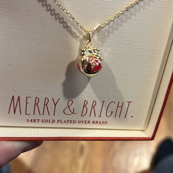 NIB Rae Dunn Christmas ornament necklace - Picture 2 of 2